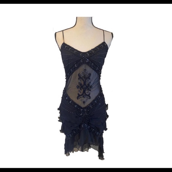 🛑SOLD🛑Just Cavalli dark fairy grunge elegant bead dress - Picture 3 of 7